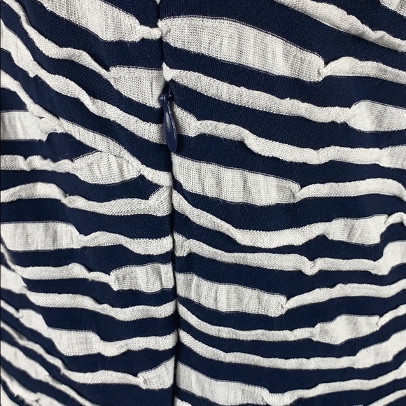 Beige by eci blue/white textured striped dress - Picture 5 of 5